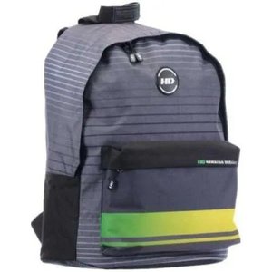 Mochila Escolar HD Impermeável 2 Compartimentos Amplos Reforçadas HDM800 - Cinza escuro - listras