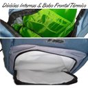 Ver imagem 2 de Mochila Universitária HD Impermeável 5 Compartimentos Com Bolso Térmico Reforçada HDM700 - Azul - Li