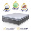 Ver imagem 4 de Conjunto Box Baú Cinza Durban Cinza Espuma D28 Casal 138x188x64 - King House