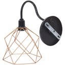 Ver imagem 5 de Luminária Arandela Parede Aramada Cálice Industrial Retro + Lâmpada Led Preto/Cobre Rose Gold