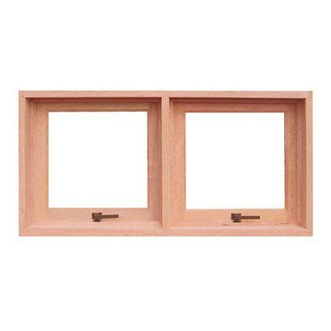 Janela Vitro de Madeira Max Ar Duplo Eucalipto 0,60 (A) X 1,00 (L) Panorâmico