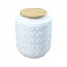 Pote Cerâmica Branco com Tampa 17Cm Btc - 1