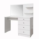 Ver imagem 3 de Mesa Penteadeira Escrivaninha Princesa com Espelho e Gavetas - Branco