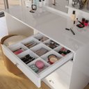 Ver imagem 5 de Mesa Penteadeira Escrivaninha Princesa com Espelho e Gavetas - Branco