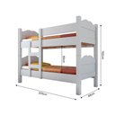 Ver imagem 4 de Conjunto Beliche Madrid Branco com Grades + Armário Organizador Ouro 2 Portas Branco com Design
