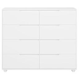 Cômoda para Quarto Double 8 Gavetas 136cm Branco Fosco Flex Móveis Albatroz - 2