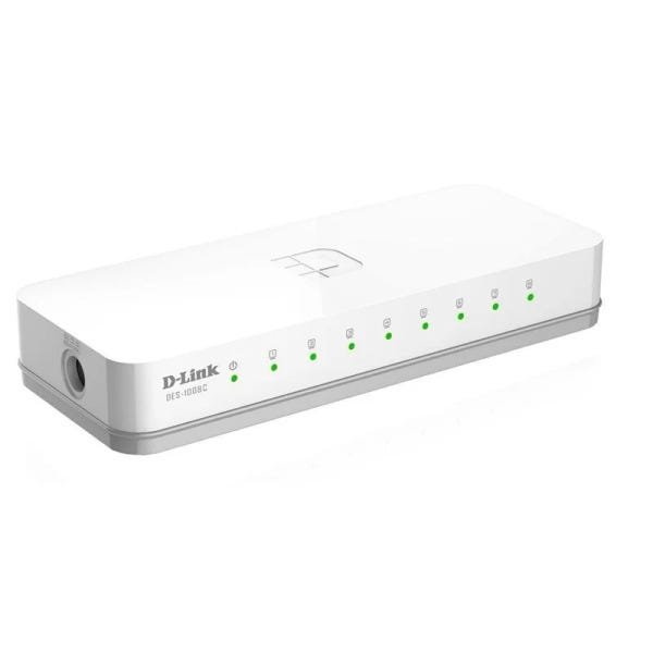 Switch D-Link DES-1008C 8 Portas,Fast-Ethernet 10/100 Mbps,Plug And Play - 3