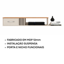 Ver imagem 4 de Rack Nicho Painel Suspenso Pequeno Sala Quarto Tv até 42" Mônaco - Jm3 Móveis:off/freijó