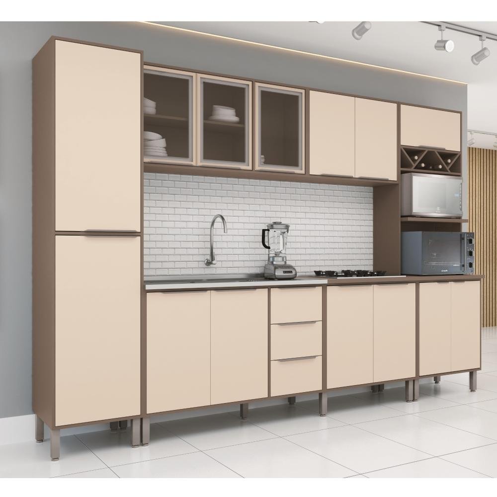 Kit Cozinha Planejada Completa Modulada Conjunto 6 Peças 14 Portas ...