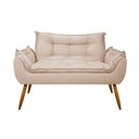 Ver imagem 3 de Kit 2 Poltronas Opala e Namoradeira - Sala, Quarto, Recepção:bege