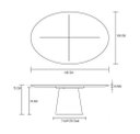 Ver imagem 3 de Mesa de Jantar Cone Oval 180x100cm Tampo Madeira Freijó Base Madeira Freijó - Marrom
