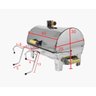 CHURRASQUEIRA PARA BARCO NAUTICA VELEIRO LANCHA COM TAMPA BAFINHO EM INOX PORTATIL 40x25 - 2