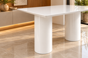 Ver imagem 2 de Mesa de Jantar Retangular 130x80cm - Dupla Base Cilíndrica Nix Designer