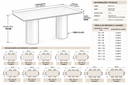 Ver imagem 5 de Mesa de Jantar Retangular 130x80cm - Dupla Base Cilíndrica Nix Designer