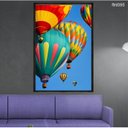 Ver imagem 2 de Quadro Decorativo - Balao Colorido Ceu Azul Flnt095 - Vidro com Impressão Uv - 80x60cm