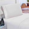 Jogo de Cama Classic Solteiro Percal 400 Fios Ponto Palito 03 Peças - Branco - 1