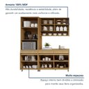 Ver imagem 6 de Cozinha Completa Modulada 3 Peças 8 Portas 2 Gavetas 100% MDF Simone Mendes Marrom/Carvalho/Greige