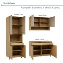 Ver imagem 5 de Cozinha Completa Modulada 3 Peças 8 Portas 2 Gavetas 100% MDF Simone Mendes Marrom/Carvalho/Greige