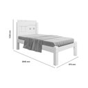 Ver imagem 3 de Cama Solteiro Reforçada Letícia Naturalle com Colchão