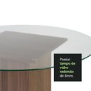 Ver imagem 5 de Mesa de Jantar Redonda Madesa 5324 com Tampo de Vidro Rustic