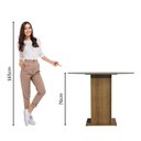 Ver imagem 4 de Mesa de Jantar Redonda Madesa 5324 com Tampo de Vidro Rustic