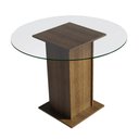 Ver imagem 1 de Mesa de Jantar Redonda Madesa 5324 com Tampo de Vidro Rustic