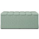 Ver imagem 3 de Calçadeira Recamier Baú para Cama Box Solteiro Dália 100x50 Cm W01 Linho Verde Menta - Lyam Decor 
