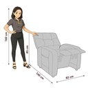Ver imagem 4 de Poltrona Reclinável Azera Mx-7 Corino com Apoio para Os Pés Preto Loja Sheep