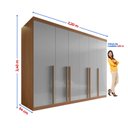 Ver imagem 6 de Guarda-Roupa Grande Casal 6 Portas 06 Gavetas 2,20m Frente 100% MDF Vermont