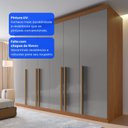 Ver imagem 7 de Guarda-Roupa Grande Casal 6 Portas 06 Gavetas 2,20m Frente 100% MDF Vermont
