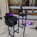 Ver imagem 3 de Banqueta Alta Bistrô Cozinha Balcão em Metal com Encosto Inclinado Assento Confortável 95cm Preto