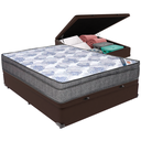 Ver imagem 1 de Cama Box Baú Marrom e Colchão Iso Superpocket Molas Ensacadas Viúvo Ortobom