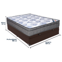 Ver imagem 3 de Cama Box Baú Marrom e Colchão Iso Superpocket Molas Ensacadas Viúvo Ortobom
