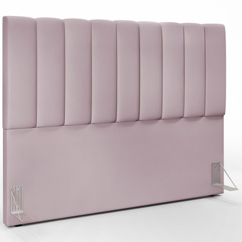 Cabeceira Cama Box Casal King 195 cm Dália W01 Suede Rosê - Lyam Decor