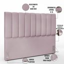 Ver imagem 3 de Cabeceira Cama Box Casal King 195 cm Dália W01 Suede Rosê - Lyam Decor
