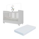 Ver imagem 1 de Berço Americano 3 em 1 com Colchão Incluso Chantilly Multimóveis Mp4299 Branco
