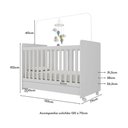 Ver imagem 6 de Berço Americano 3 em 1 com Colchão Incluso Chantilly Multimóveis Mp4299 Branco