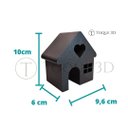 Ver imagem 4 de Casa Coração Decorativa Estatueta Casinha 10cm Quarto e Sala - Cor: Branco
