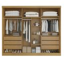 Ver imagem 4 de Guarda Roupa Casal 6 Portas 6 Gavetas Genova - Bianchi Móveis - NATURE
