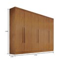 Ver imagem 3 de Guarda Roupa Casal 6 Portas 6 Gavetas Genova - Bianchi Móveis - NATURE