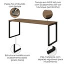 Ver imagem 3 de Mesa Escritorio 190 Cm Industrial Frame F190 Kappesberg Munique