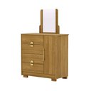 Ver imagem 2 de Cômoda Quarto 95cm com Espelho 1 Porta Kenia Nature V01 - D’Rossi