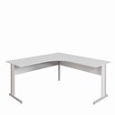 Ver imagem 5 de Mesa Angular New City Pé Metálico Light 160 cm Cinza Cristal Gebb Work