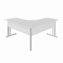 Ver imagem 3 de Mesa Angular New City Pé Metálico Light 160 cm Cinza Cristal Gebb Work