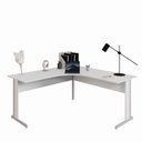 Ver imagem 4 de Mesa Angular New City Pé Metálico Light 160 cm Cinza Cristal Gebb Work