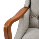 Ver imagem 7 de Poltrona Decorativa Capitone Siena Pes Madeira Linho Tcs 701 Moll