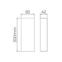 Ver imagem 3 de Arandela Stella Ice Retangular Led 20cm Ip65 5w Bivolt Branco 4000k Luz Neutra Stl21701br/40