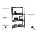 Ver imagem 4 de Estante C/04 Prateleiras Estilo Industrial Livros Escritorio