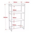 Ver imagem 5 de Estante C/04 Prateleiras Estilo Industrial Livros Escritorio