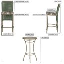 Ver imagem 2 de Mesa Bistrô e 4 Banquetas Roma Fendi Corda Náutica Estofado 6 Trama Original